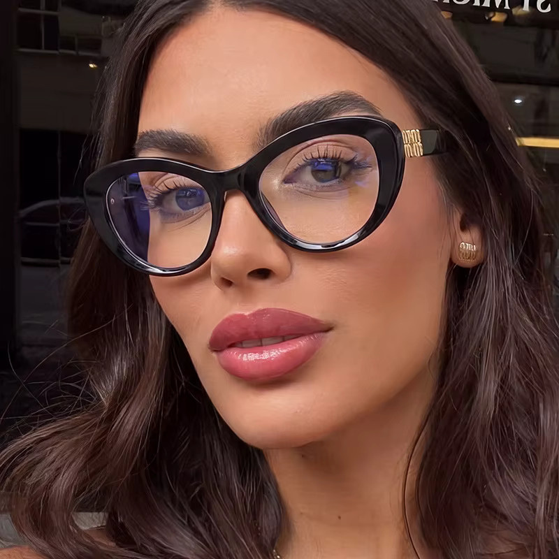 Cat-Eye Korrektionsbrille Damen, Vollrand, Kunststoff, schwarz - Bild 2