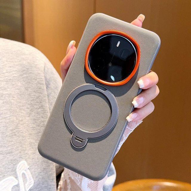 Magnetische Handyhülle für Honor Magic 7 Pro, Magic 7, Magic 6 Pro und Magic 6 in Grau, drehbar und stoßfest - Bild 1
