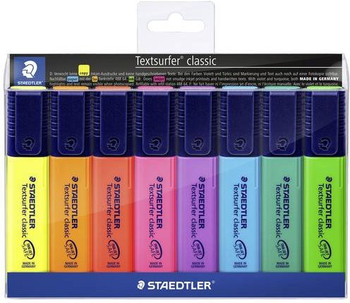 Staedtler Textsurfer Classic Textmarker Set mit 8 Farben in Multicolor und Keilspitze - Bild 1