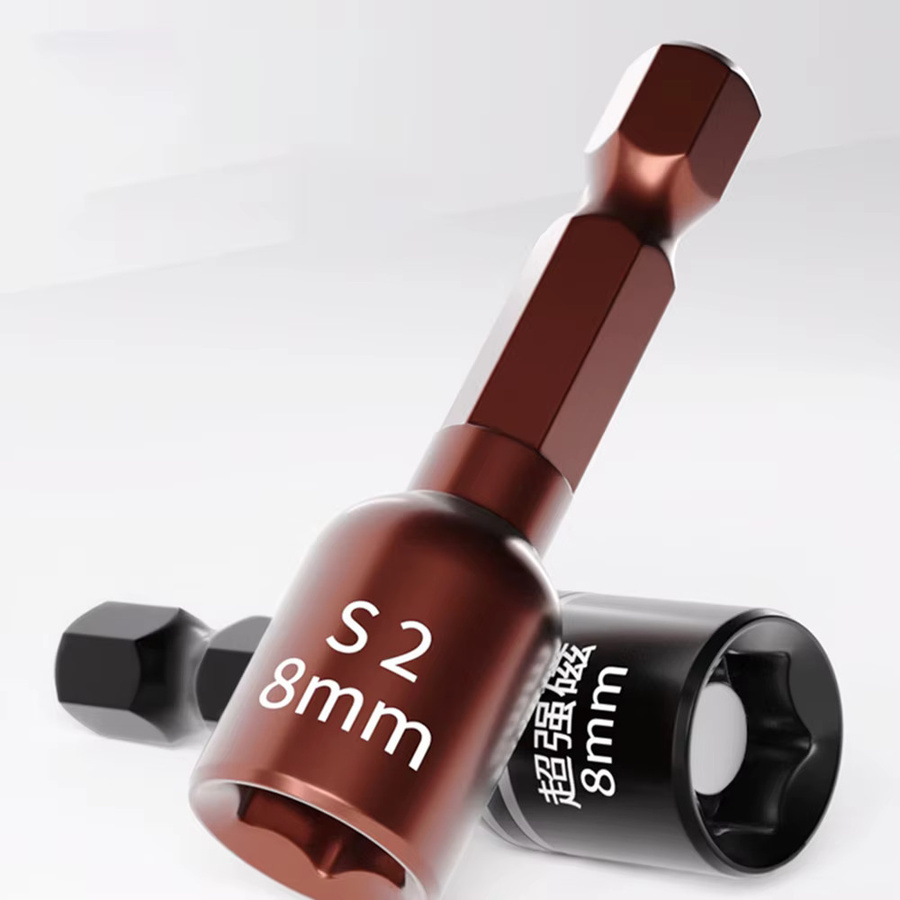 WOZOBUY 30er Set Magnetische Sechskant-Steckschlüssel aus S2-Vanadiumstahl für Schlagschrauber - Bild 2