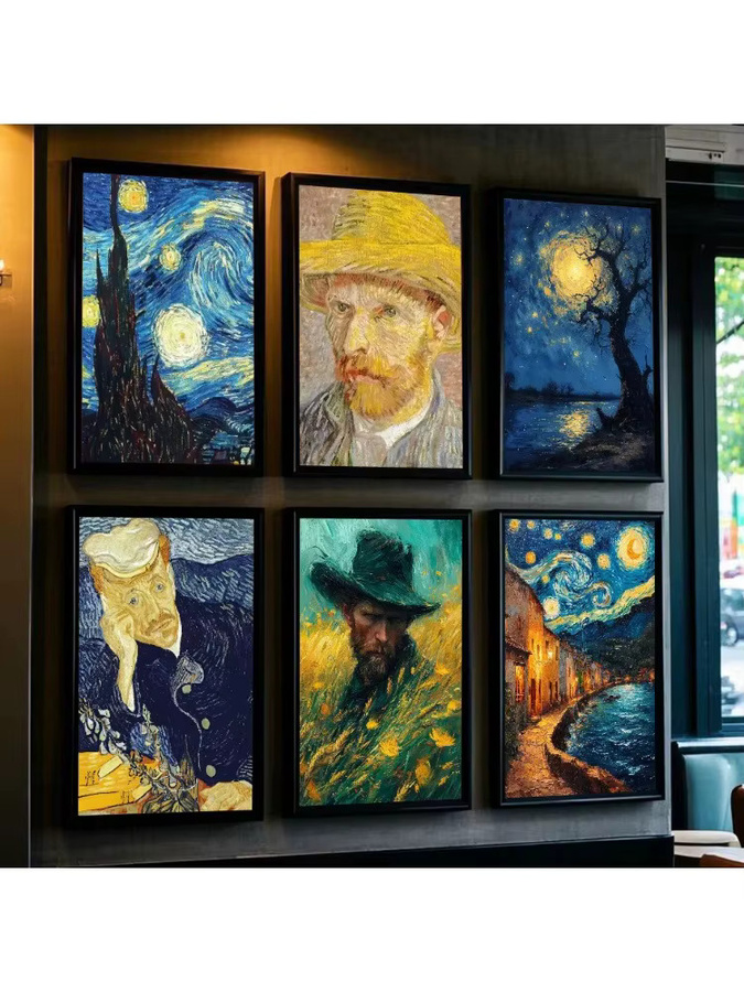 Potdemiel Vincent Van Gogh Writings Poster Typografie Wanddeko Vintage Mehrfarbig - Bild 2