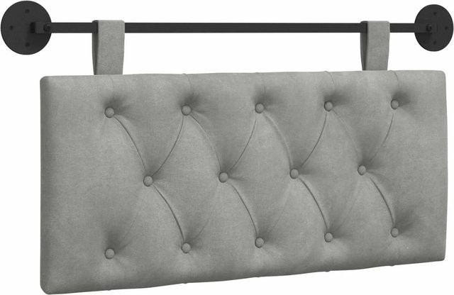 vidaXL Wandpaneel mit Samtbezug Hellgrau B/H/T: 90 x 55 x 7 cm - Bild 1