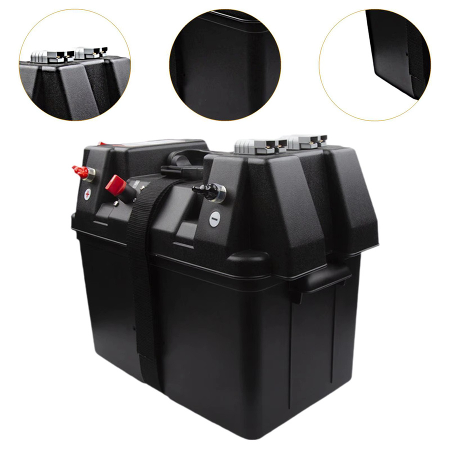 MagiDeal Premium Smart Batteriekasten in Schwarz für Kajaks, Rasenmäher, Camping und Wohnmobile - Bild 2