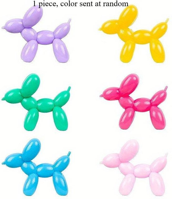 Bonbonfarbe Ballon Hund Squishy, Weiches TPR Quetschspielzeug, pink - Bild 1