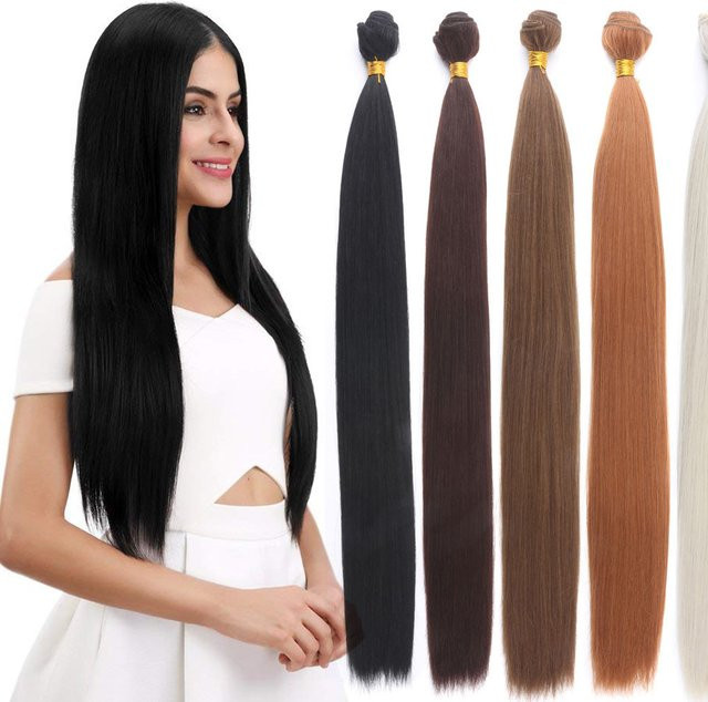 Colorful Girl Haar Extensions, Synthetische Yaki Fasern, 26 Zoll, Glatt - Bild 1
