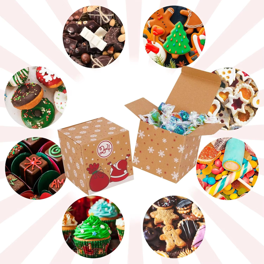 Befüllbarer 24-Tage-Adventskalender aus Papier als Geschenkbox in Mehrfarbig für Weihnachten - Bild 5