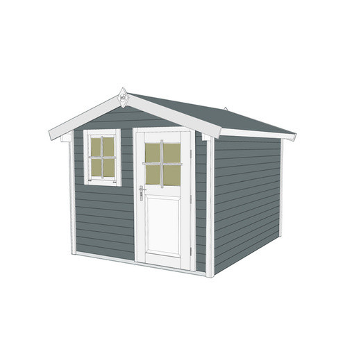 WEKA Gartenhaus 123 Gr.4 aus Fichtenholz mit Satteldach in Grau, B: 380 cm, H: 247 cm, T: 235 cm - Bild 4