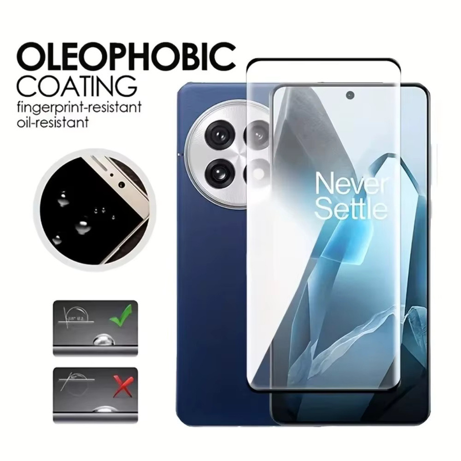 2 Stück HD Displayschutz aus gehärtetem Glas für OnePlus 13T 13R 12R 11R 10 9 Pro, transparent und bruchsicher - Bild 2