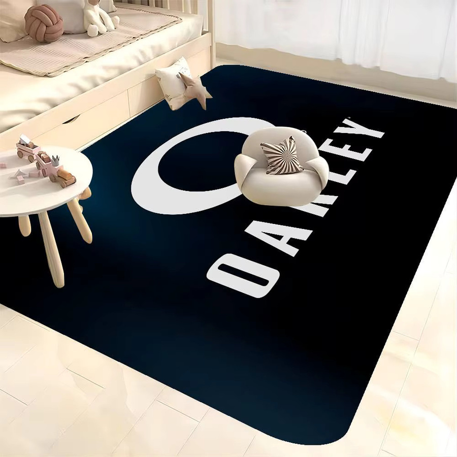 O-Oakley Bodenmatte im modernen INS-Stil, rutschfester Teppich in Schwarz für Schlafzimmer und Haushalt - Bild 3