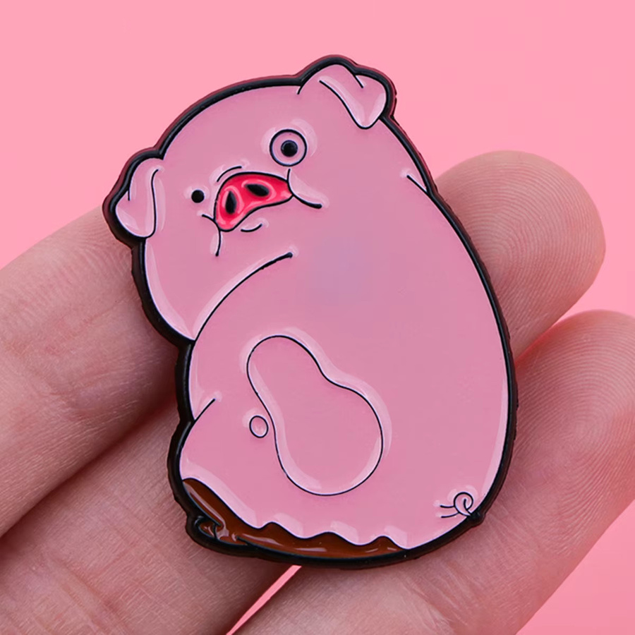 Bandai Schweinchen-Emaille-Pins, Cartoon-Abzeichen - Bild 1