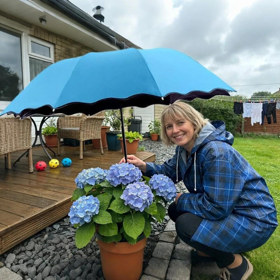 Fengleek Pflanzen-Sonnenschirm grün, faltbarer Sonnenschutz für Garten, Terrasse und Balkon, Höhe: 95 cm - Bild 1