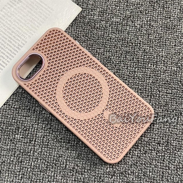 Mellow Home Magnetische iPhone 17 16E 17e Schutzhülle mit Wabenstruktur in Rosa - Bild 1