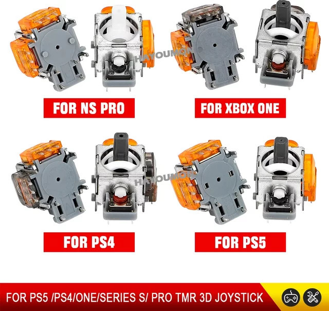 Pogopirate TMR Joystick Set für Switch Pro, PS5, PS4, Xbox Series und Xbox One, Elektromagnetische 3D Analog Thumbsticks mit Anti-Drift Funktion - Bild 1