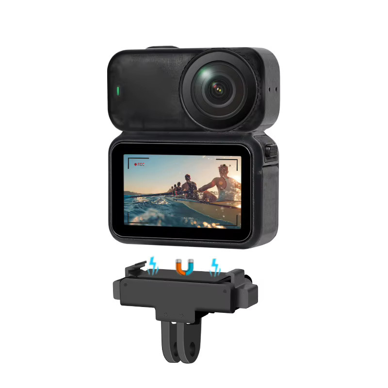 DJI Osmo Nano Magnetischer Installationsadapter mit faltbarem Quick Release Kameraständer in Schwarz - Bild 2