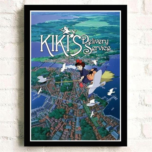 Hayao Miyazaki Anime Poster Kiki's Delivery Service Ölgemälde Illustration von First Art Museum, Mehrfarbig, Breite: 40 cm, Höhe: 60 cm - Bild 1