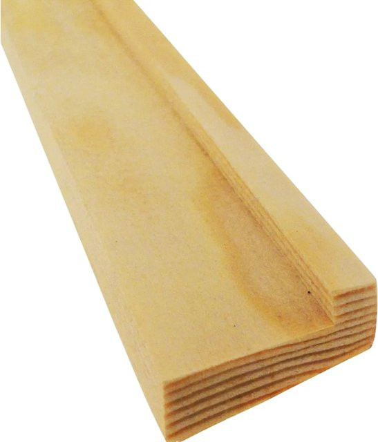 Döllken Profiles Falzleiste aus Kiefer Massivholz in Braun und Beige, Höhe: 22 mm, Breite: 12 mm, Länge: 2400 mm - Bild 1