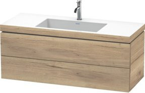 Duravit Waschtischunterschrank L-Cube c-bonded, Farbe Marmor, wandhängend, 2 Schubladen, B: 120 cm, T: 48 cm, H: 50 cm - Bild 1