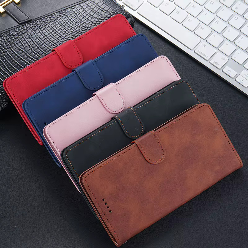 Luxuriöse magnetische Echtleder-Klapphülle im Brieftaschenstil für Apple in Beige oder Braun mit mattem Finish - Bild 3