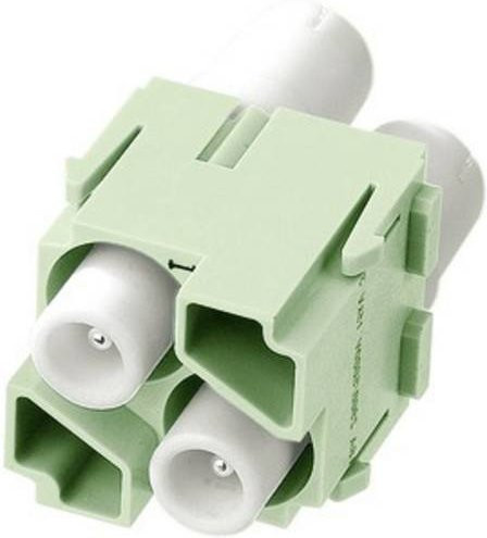 HARTING Han HV Modul Stifteinsatz M Crimpanschluss, 2-polig, 2900V/5000V, 16A, grau und grün - Bild 1