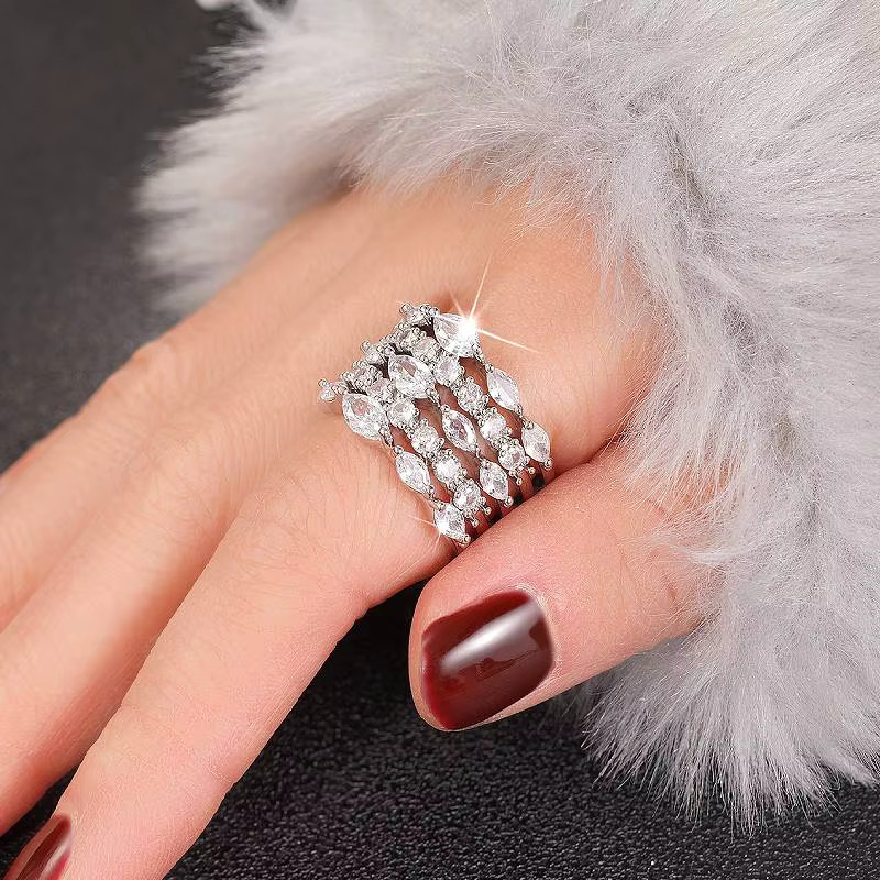 Huitan Ring, Silber, Zirkonia, Damen - Bild 5