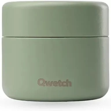 Qwetch Routine Box Inox Pillendose aus Edelstahl für 48 Tabletten in Silber und Grün - Bild 1