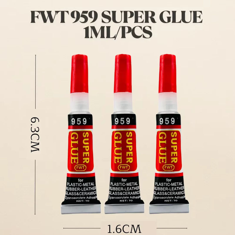 FIXWANT Sekundenkleber Cyanacrylat 502 transparent, universeller Superkleber für Kunststoff, Metall und Holz, 1 g pro Stück - Bild 2