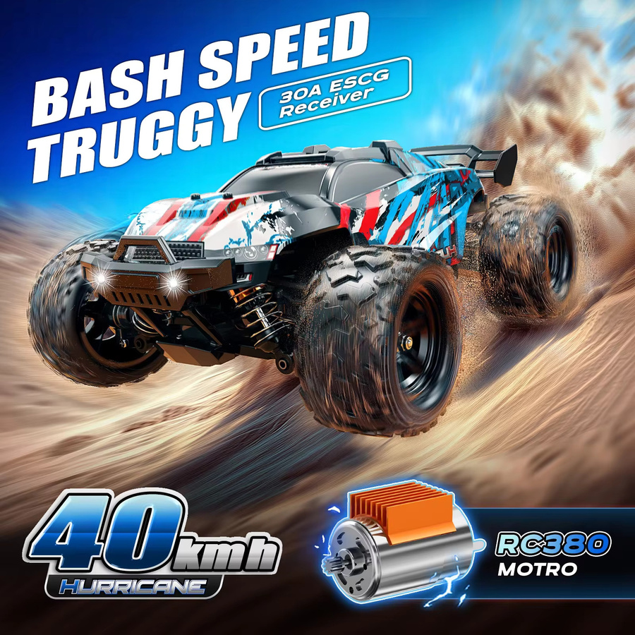 Womaqu 4x4 RC-Auto, ferngesteuertes Offroad-Auto, Maßstab 1:18, 2 Batterien - Bild 4