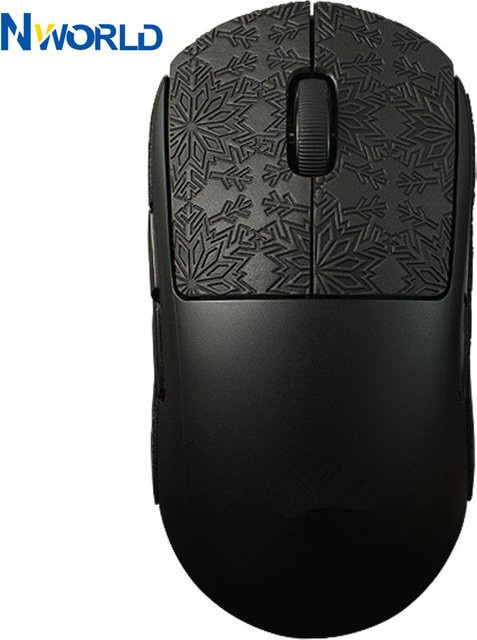 Selbstklebender Griffaufkleber mit Schneeflocken-Prägung für Logitech GPW-X Superlight Gaming-Maus, rutschfest und schweißabsorbierend, in Schwarz oder Weiß - Bild 1