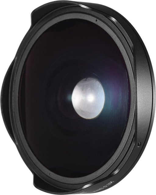Andoer HD Ultra-Weitwinkel-Fisheye-Objektiv mit Gegenlichtblende für Camcorder, 37 mm, Schwarz - Bild 1