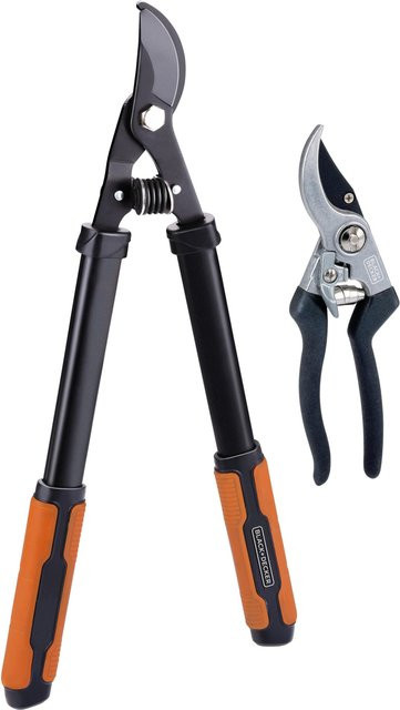 BLACK & DECKER 2-teiliges Werkzeugset mit Ambossschere und Baumschere - Bild 1