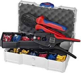 Knipex Crimp-Sortiment für Kabelverbinder 14-teilig, Farben: Gelb, Blau, Rot, Multicolour, Länge: 265 mm - Bild 1