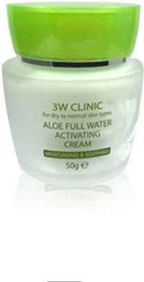 3W CLINIC Aloe Full Water Activating Cream, 50 g, mit Aloe Vera und Kollagen - Bild 1