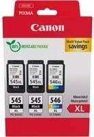Canon Original Tintenpatronen Multipack 3er-Pack PG-545XL und CL-546XL in Schwarz und Farbe für PIXMA Drucker - Bild 1