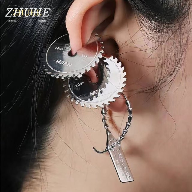 ZHUHE Ohrringe-Set, Edelstahl, Silber, Unisex - Bild 1