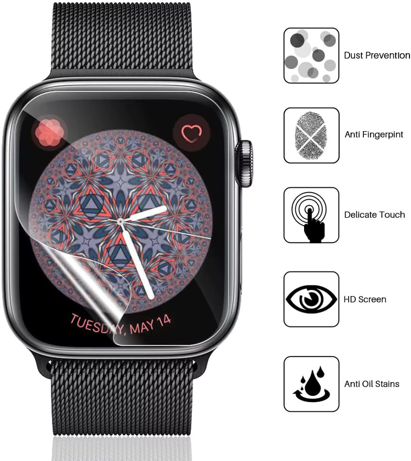 Apple Displayschutzfolie Hydrogel, transparent, Unisex - Bild 3