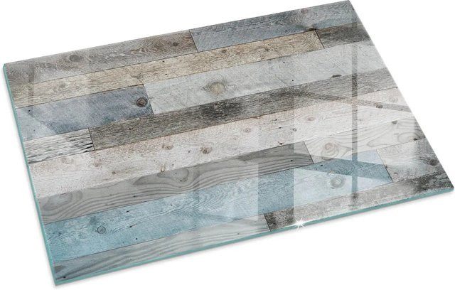 Tulup Glasplatte für den Kamin in Grau, B/T: 100 x 70 cm - Bild 1