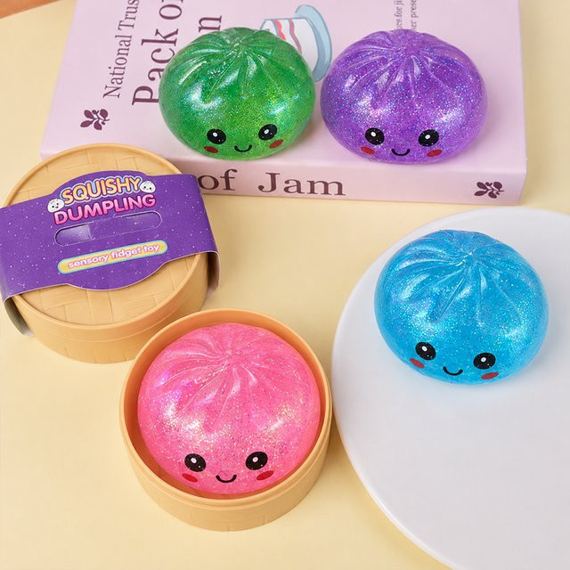 Sega Heißer Glitzer-Squishy-Dumpling, Sensorisches Quetschspielzeug - Bild 1