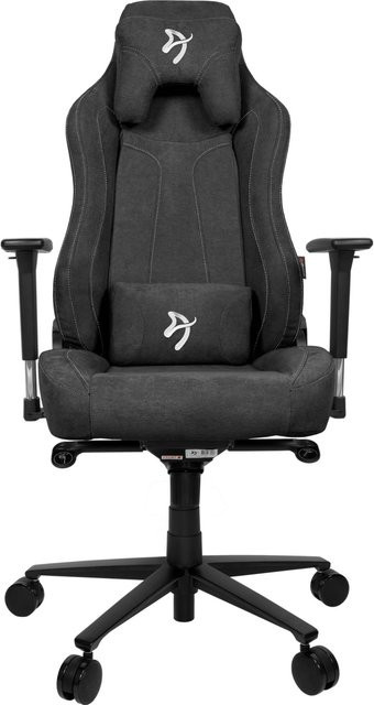 Arozzi Vernazza Gaming-Stuhl aus Soft Fabric in Dark Grey mit Kopfstütze und verstellbarem Gewicht - Bild 1