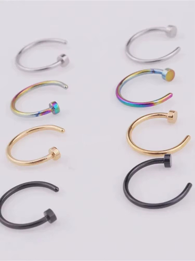 Piercing Ring Edelstahl, Bunt, Unisex - Bild 1