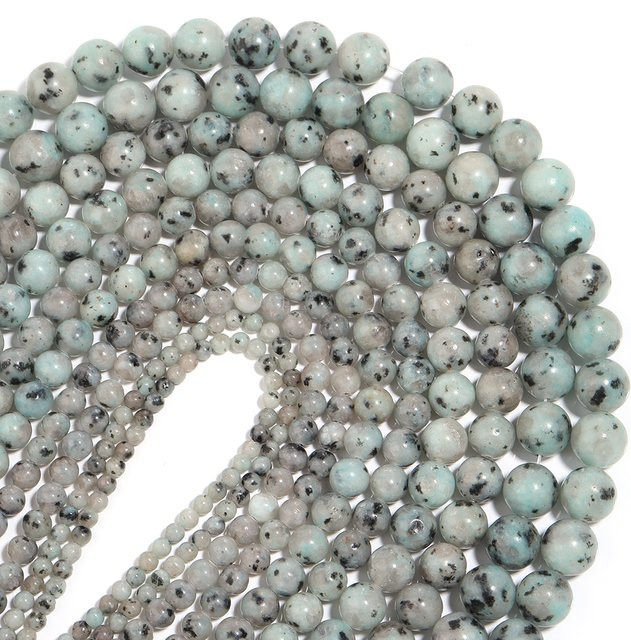 louleur Natursteinperlen Tianshan Blau, rund, Unisex - Bild 1