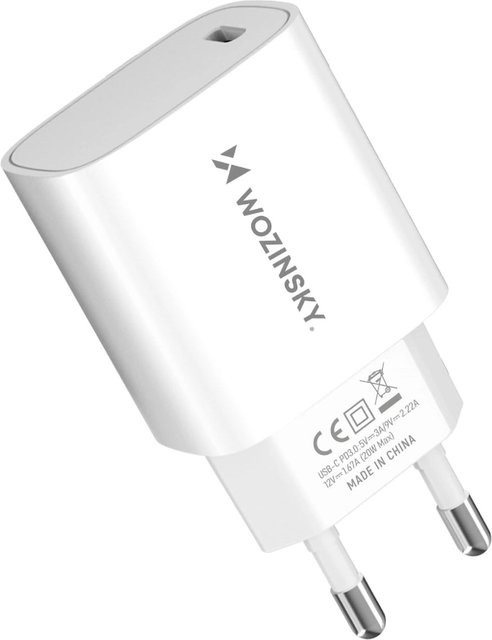 WZK Netzteil WGWCCW mit 20W und 3A, USB-C Ladegerät, Weiß - Bild 1