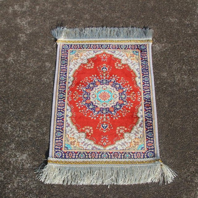 Islamische Gebetsmatte von Yiran Furniture mit floralem Design in Grau, B/H: 35 x 40 cm - Bild 1