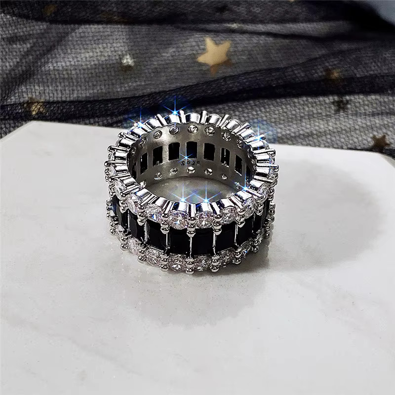 Huitan Ring, Schwarz, Zirkonia, Damen - Bild 5