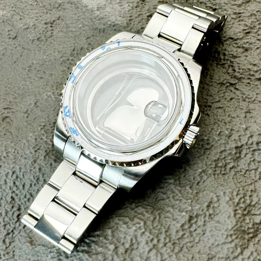 GRAYSS Taucheruhrgehäuse, Edelstahl, Silber, Saphirglas, 200m Wasserdicht - Bild 2