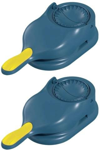 Magic Kitchen Teigtaschenformer Set aus Kunststoff, 2 Stück, Blau, Rund - Bild 1