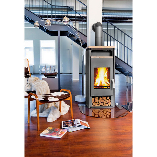Wamsler Kaminofen Fulgor KO KF111 in Grau mit 6 kW Leistung, B/T/H: 120,3 x 55,0 x 40,0 cm - Bild 2