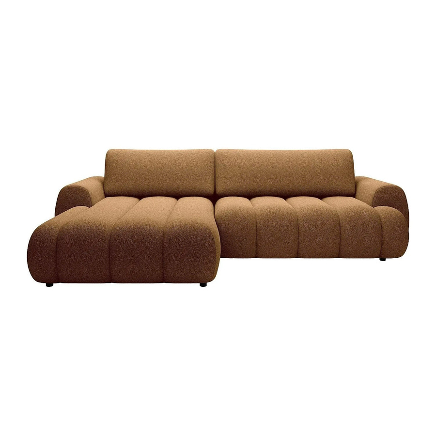 Vente-unique Schlafsofa Fridora in Senfgelb mit Schlaffunktion und L-Form - Bild 2