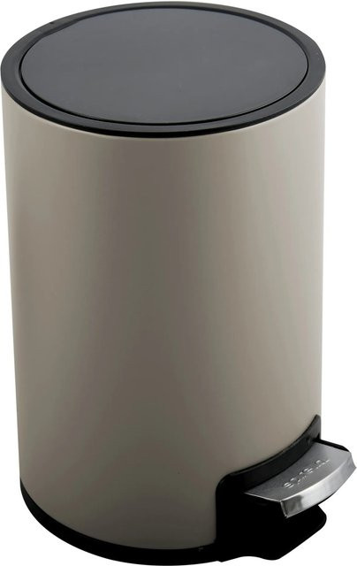 Spirella Kosmetikeimer Riku 5 mit Pedal in Beige, Edelstahl und Kunststoff, B/T/H: 30,0 x 20,0 x 5,0 cm - Bild 1
