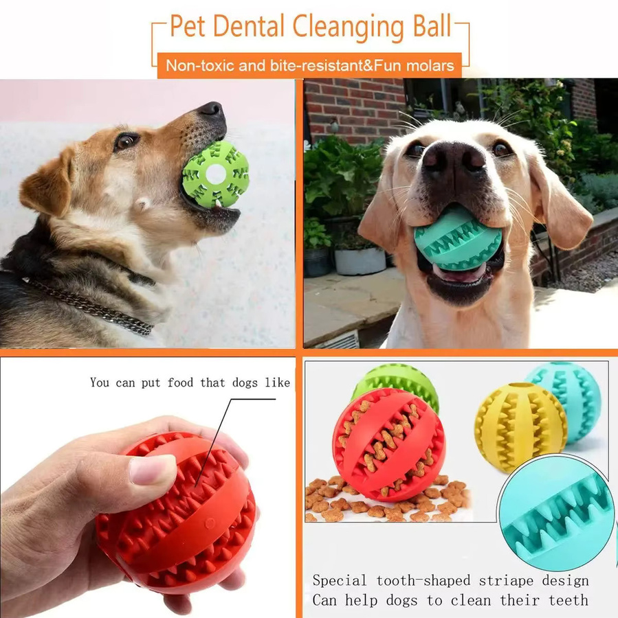 Hundespielzeug, interaktiver elastischer Weichball, zur Zahnreinigung - Bild 4