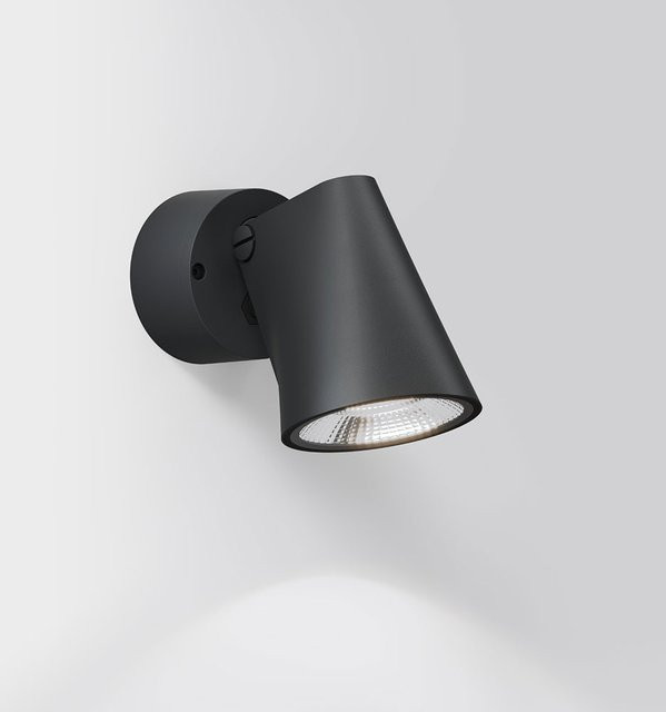 IP44.DE LED-Wandstrahler Schwarz mit warmweißem Licht (2700K) für das Badezimmer - Bild 1